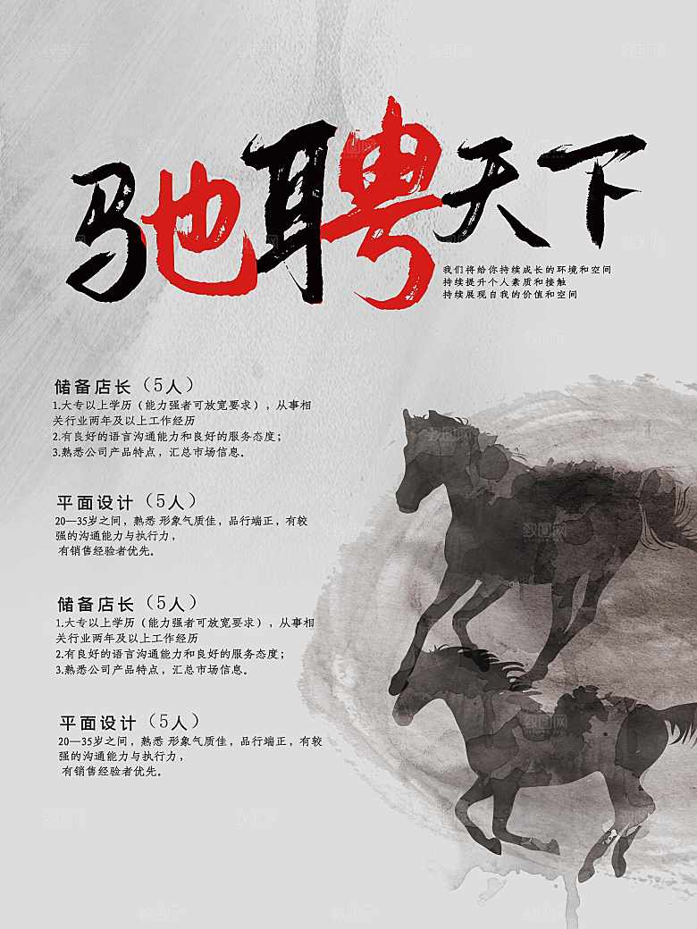 驰聘天下招聘海报