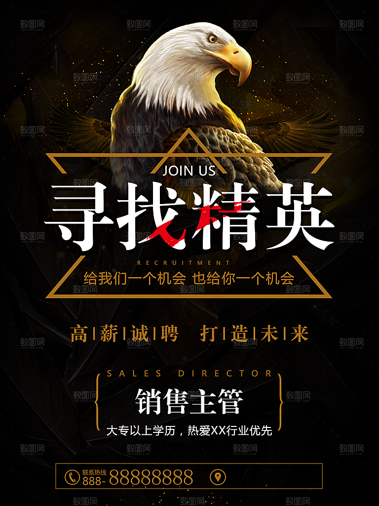寻找精英招聘海报