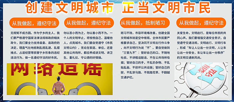创建文明城市正当文明市民