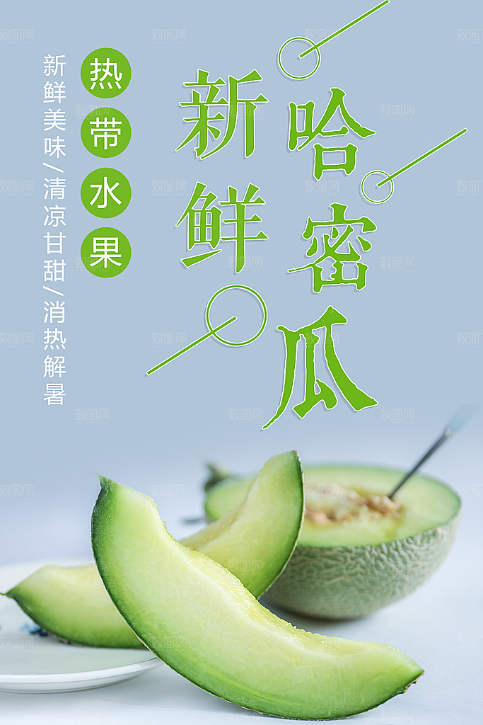 热带水果新鲜哈密瓜