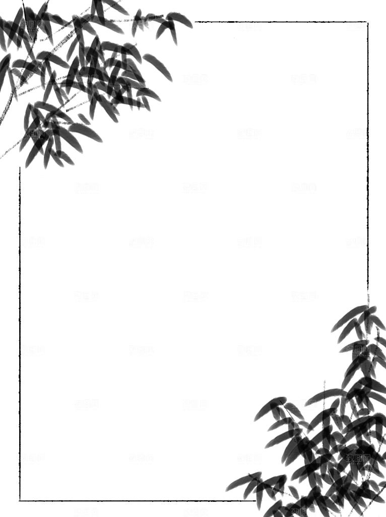 中国风水墨工笔画山水意境古风背景