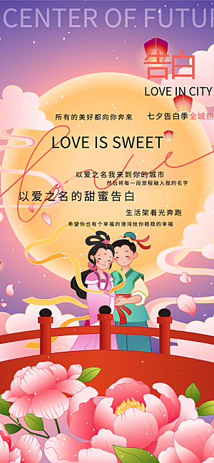 爱情活动七夕节海报