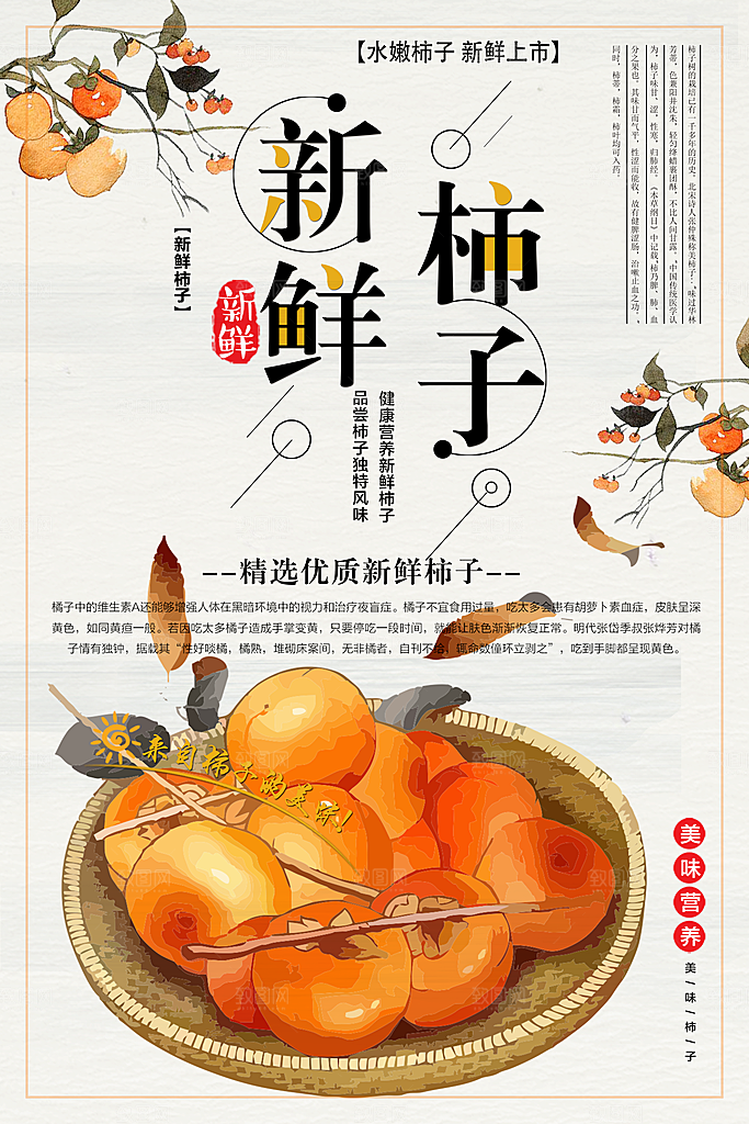 精选优质新鲜柿子