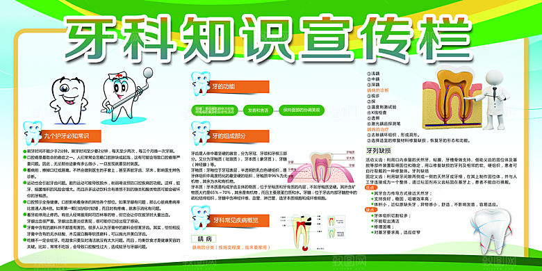 牙齿海报宣传展板设计素材