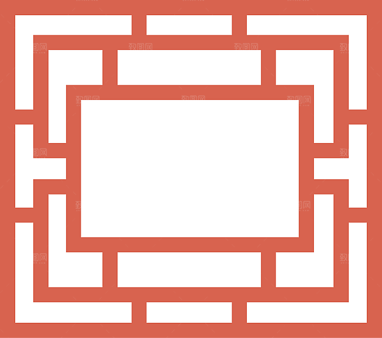 中国风中式古典窗户花纹图案元素