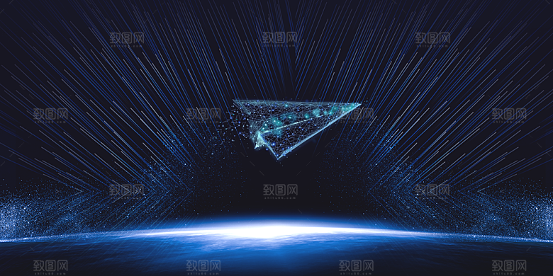 简约时尚科技会议论坛背景板素材