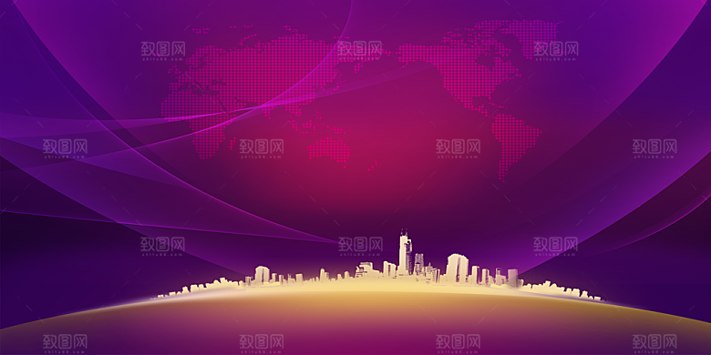 简约时尚科技会议论坛背景板素材