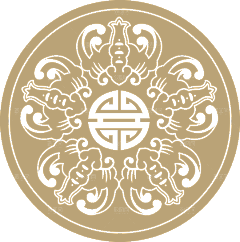中国风中式古典窗户镂空花纹图案元素