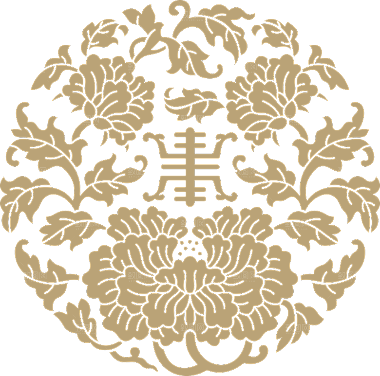 中国风中式古典窗户镂空花纹图案元素
