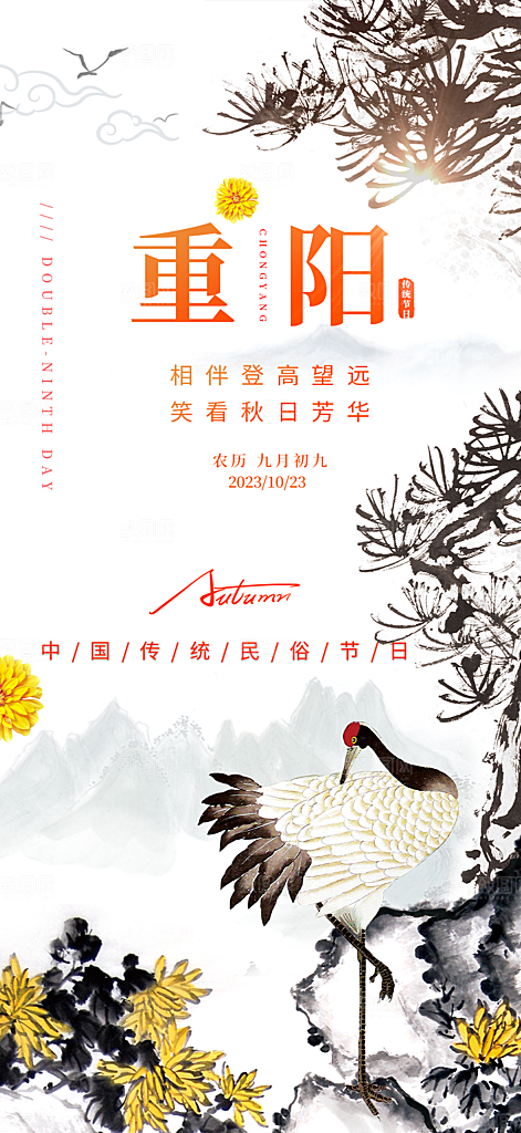 重阳节敬老宣传活动海报