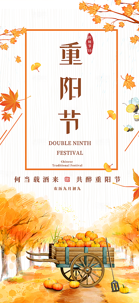 重阳节敬老宣传活动海报