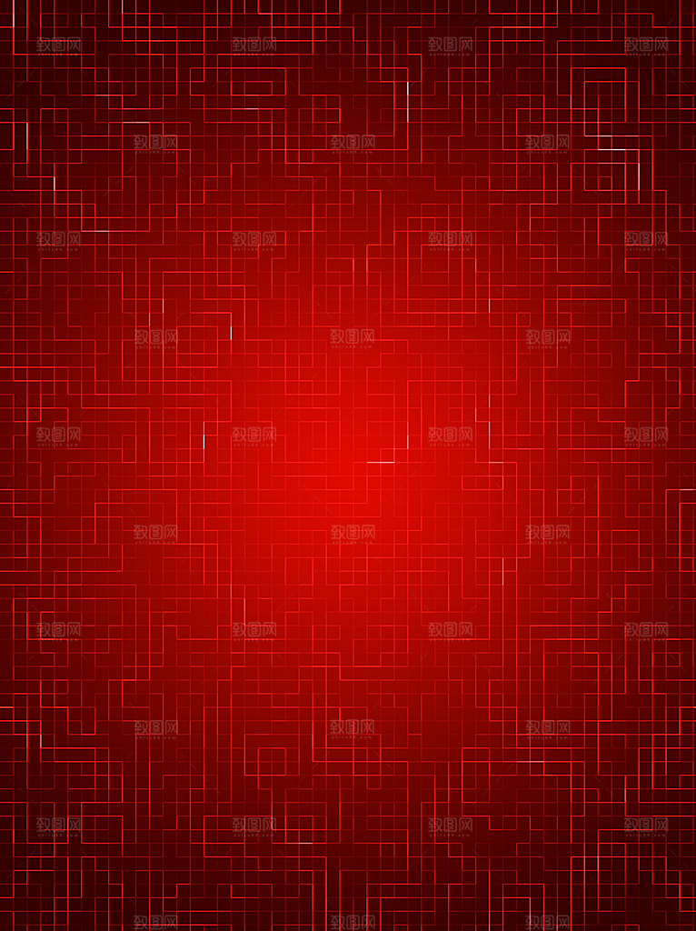 传统红色背景素材PSD