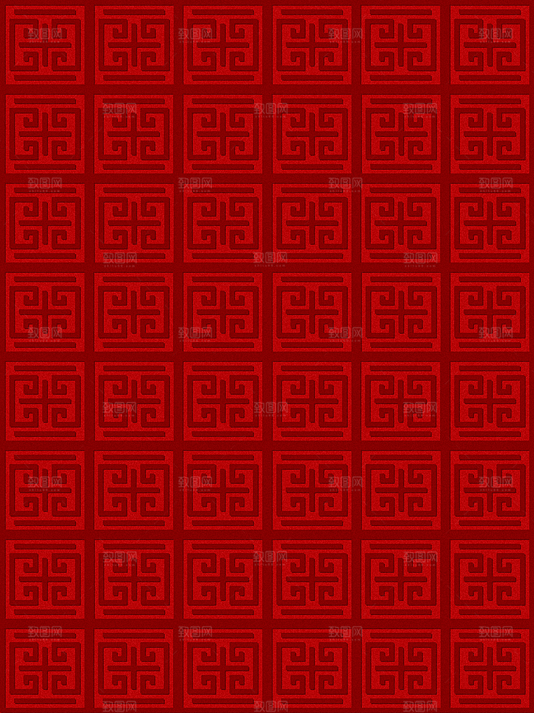 传统红色背景素材PSD