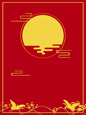 传统红色背景素材PSD