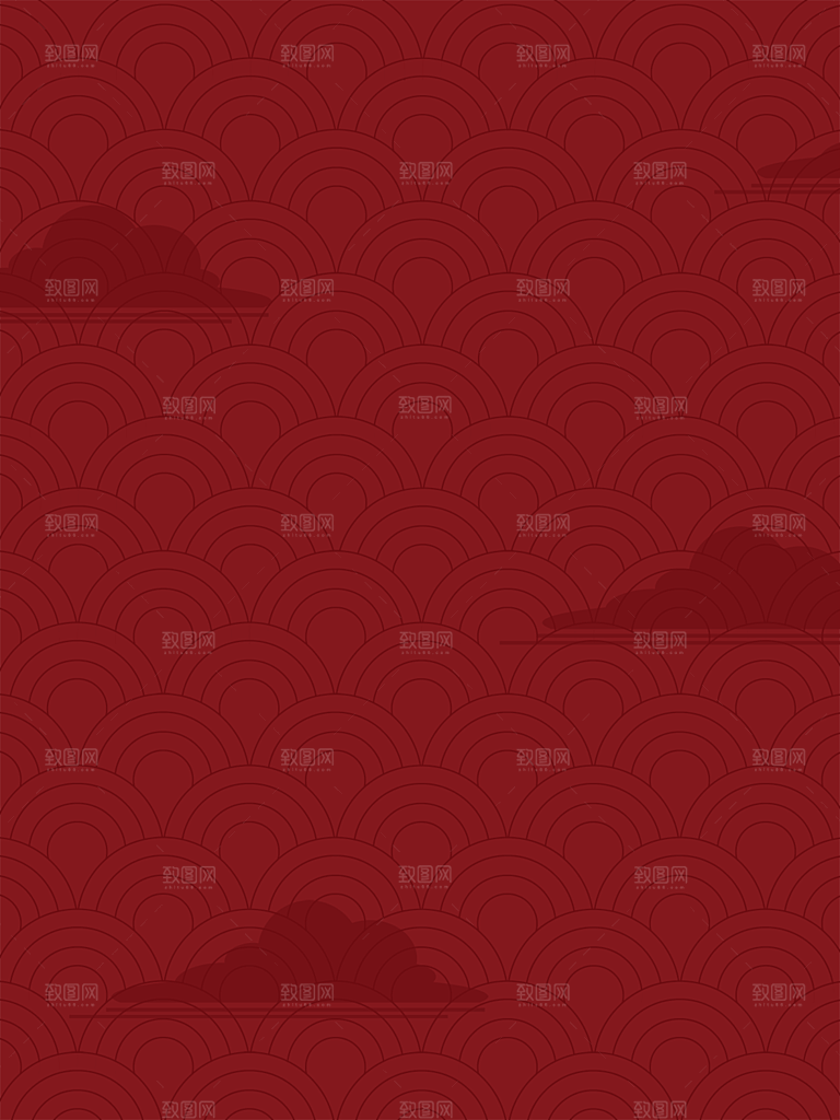传统红色背景素材PSD