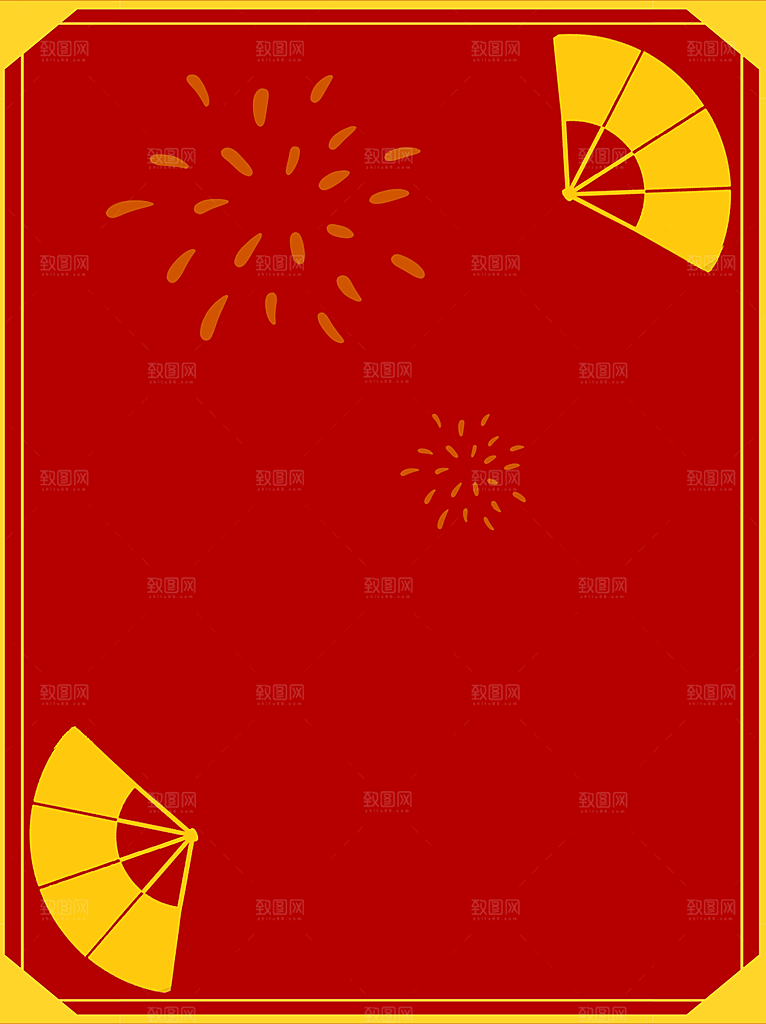 传统红色背景素材PSD