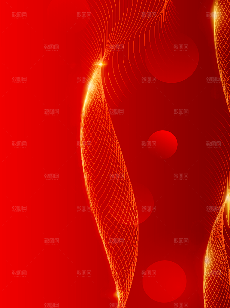 传统红色背景素材PSD