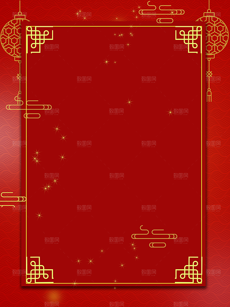 传统红色背景素材PSD