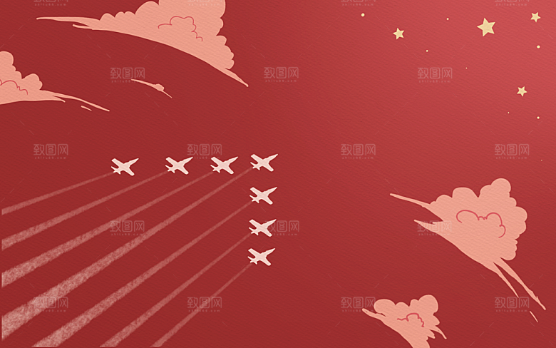 传统红色背景素材PSD