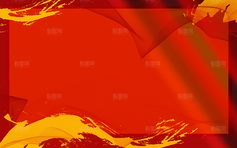 传统红色背景素材PSD