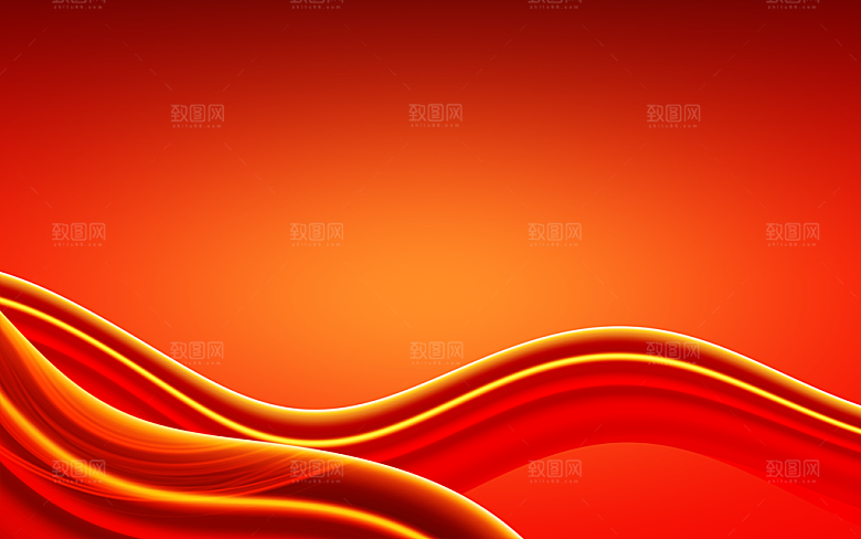传统红色背景素材PSD