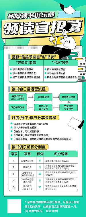 读书俱乐部招募活动海报