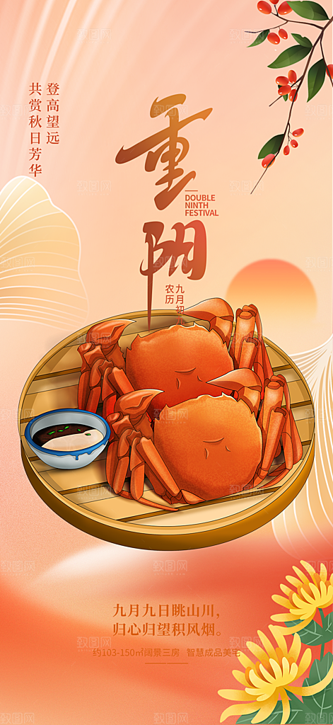 节日重阳节敬老爱老宣传活动海报