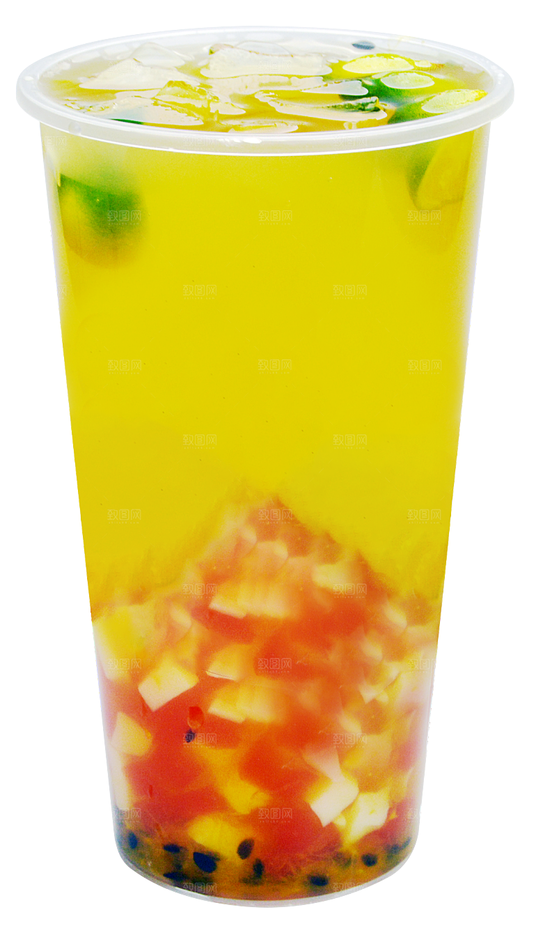 果汁奶茶冷饮水果免扣元素