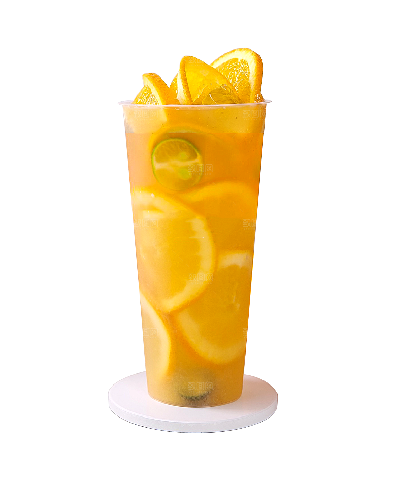 果汁奶茶冷饮水果免扣元素