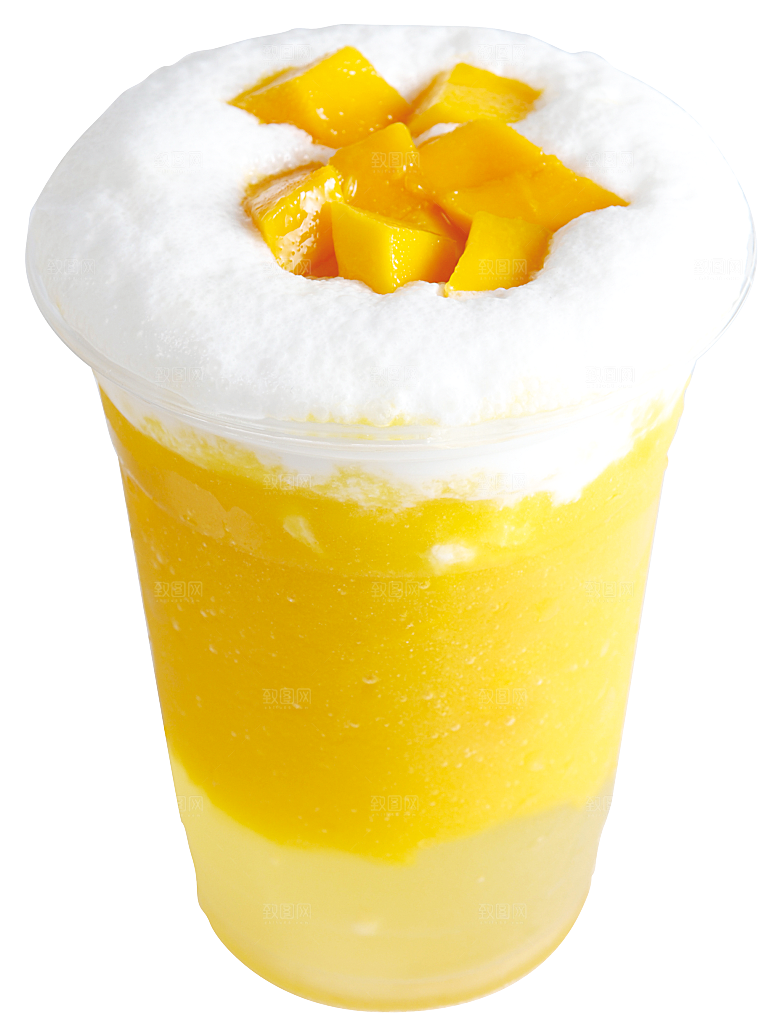 果汁奶茶冷饮水果免扣元素