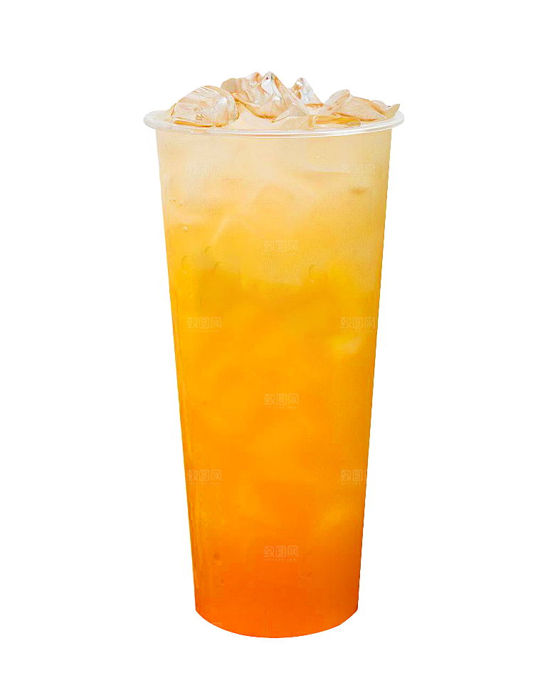 果汁奶茶冷饮水果免扣元素