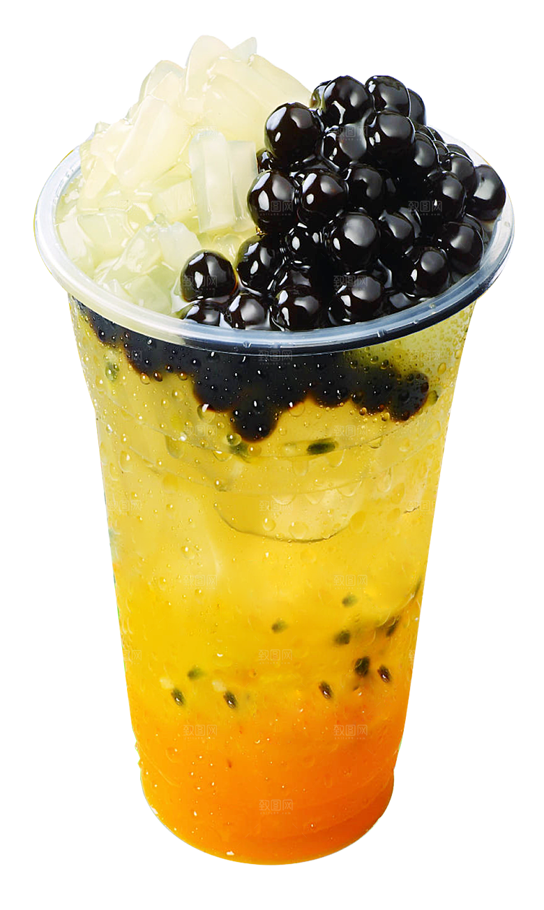 果汁奶茶冷饮水果免扣元素