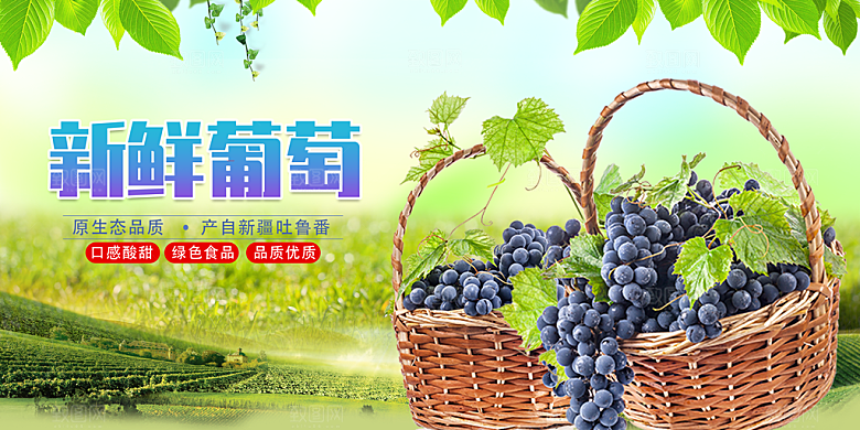 淘宝电商素菜瓜果水果活动海报
