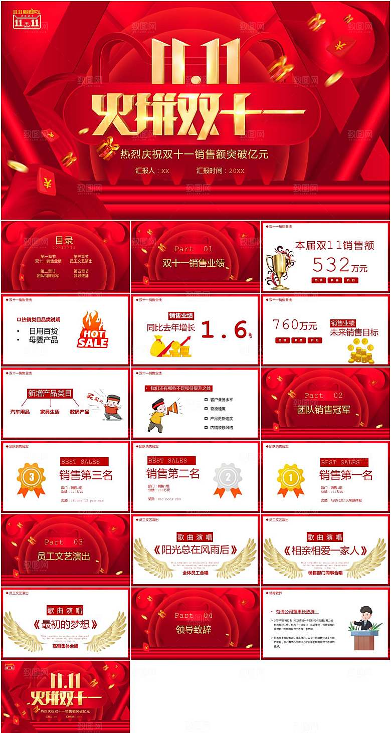 红金喜庆公司喜报ppt