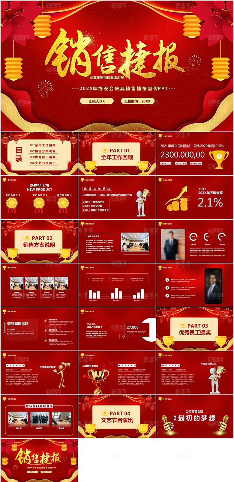 红金喜庆公司喜报ppt