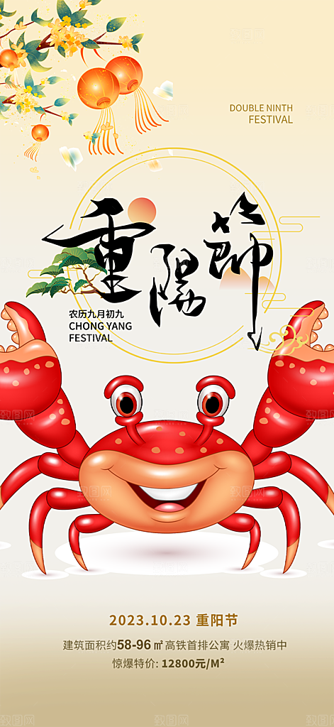 节日重阳节敬老爱老宣传活动海报