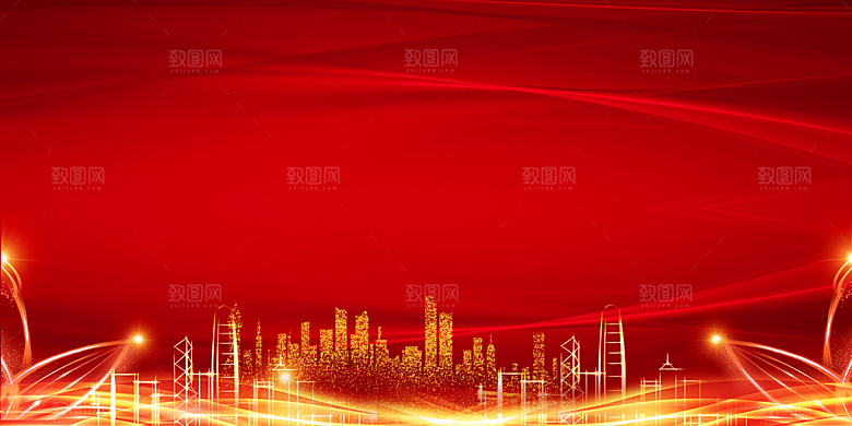 传统红色背景素材PSD