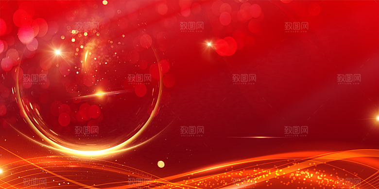 传统红色背景素材PSD