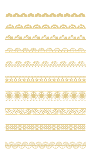 黄色蕾丝花边设计素材