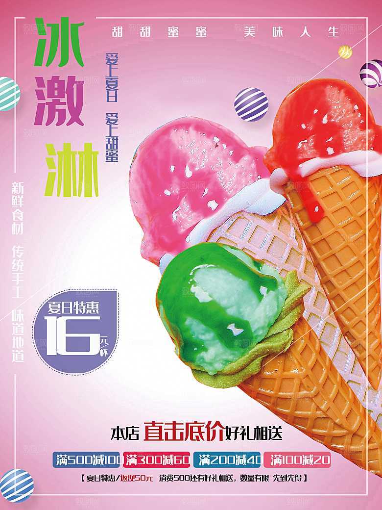 夏日饮品美味冰淇淋