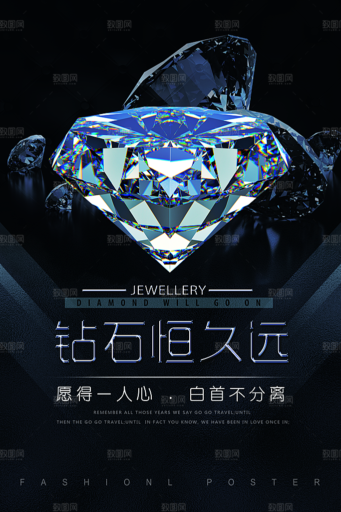 项链戒指玉石首饰海报展板设计素材