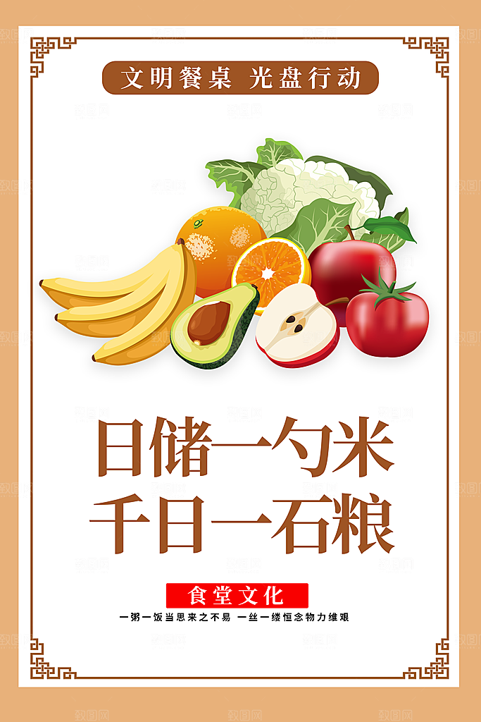 食堂文化宣传海报设计