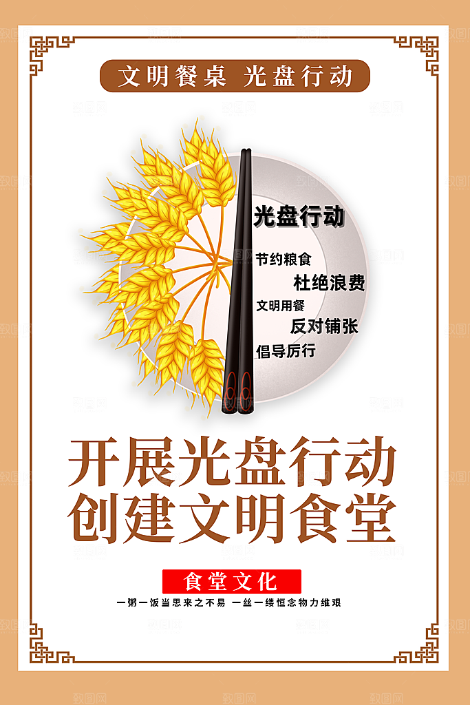 食堂文化宣传海报设计
