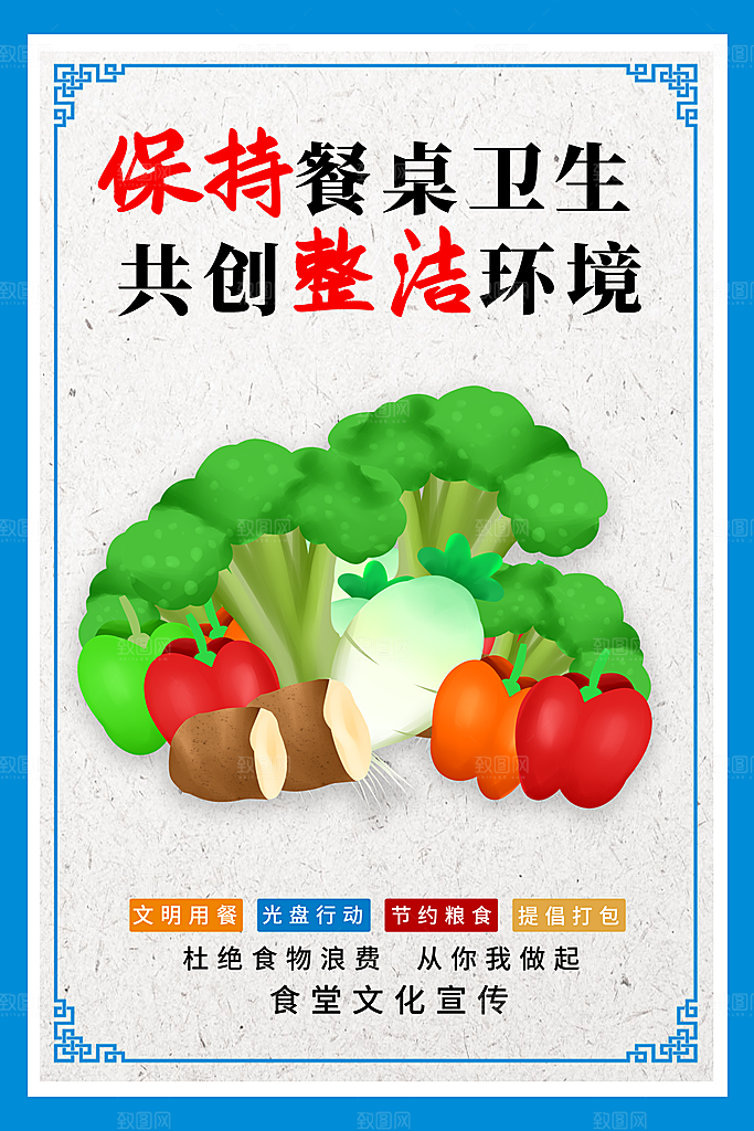 食堂文化宣传海报设计