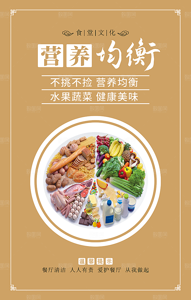 食堂文化宣传海报设计
