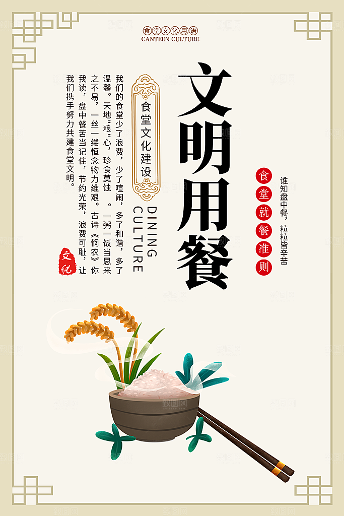 食堂文化宣传海报设计