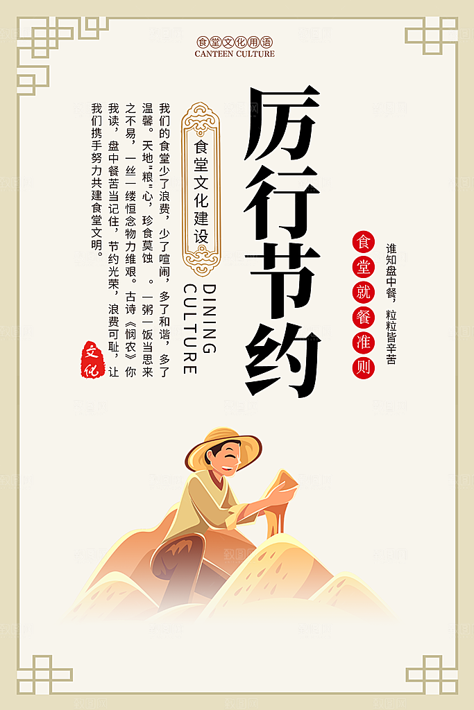食堂文化宣传海报设计