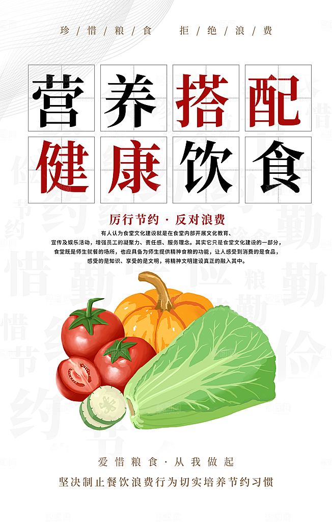 食堂文化宣传海报设计海报