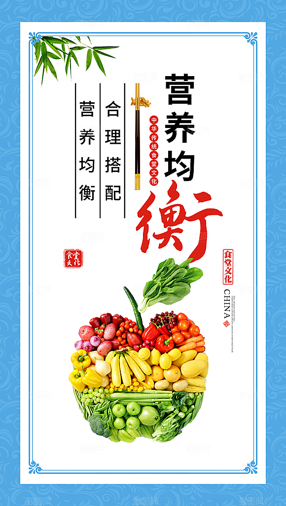 食堂文化宣传海报设计素材
