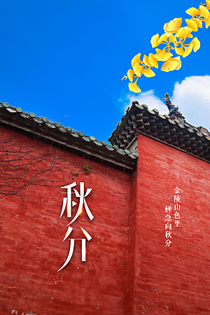 秋分节气传统海报